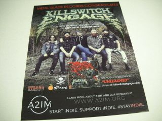 Killswitch Engage Congrats From Metal Blade On Grammy Nom 2019 Promo Poster Ad