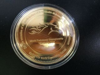 24K Pure Gold Commemorative Coin World Equestrian Games 2 Ounces 999.  9 2