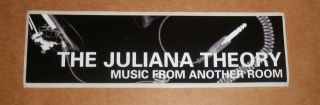 The Juliana Theory Music From Another Room Bumper Sticker Promo 7x2 Rare