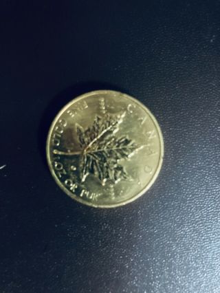 1985 Canada 1 Oz Gold Maple Leaf Bu $50 Coin.  9999 Pure Gold