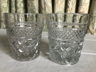 2 Anchor Hocking Glass Clear Wexford Old Fashioned 3 - 3/4 " Tumbler Low - Ball Set
