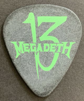 Megadeth David Ellefson 13 Thirteen 2012 Tour Black Guitar Pick