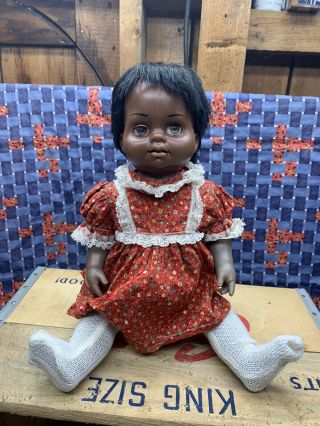 Vtg 1962 Mattel Tiny Chatty Black African American Doll Baby Repair