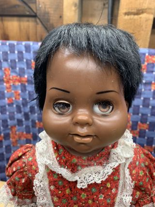 Vtg 1962 Mattel Tiny Chatty Black African American Doll Baby Repair 3