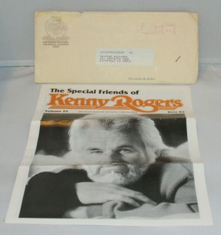 Special Friends Of Kenny Rogers Fan Club Newsletter Vol.  24 June 1983 & Envelope