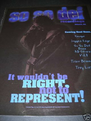 So So Def Records Atlanta.  Ga 1997 Promo Poster Ad