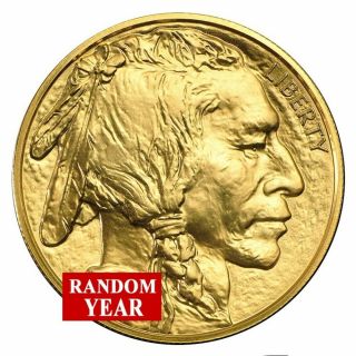 Random Year - 1 Oz Gold American Buffalo $50 Coin Brilliant Uncirculated