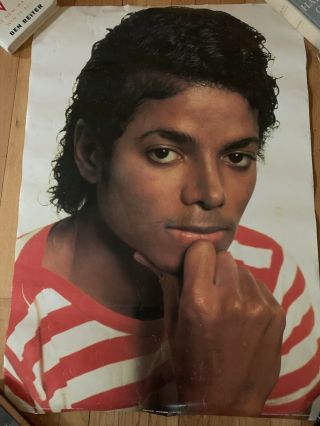Vintage Michael Jackson Anabus Productions Poster 35x24 1983 / U.  K.  Import