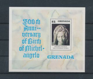 Lm06030 Grenada Sculptures Michelangelo Art Good Sheet Mnh