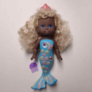 Vtg Lil Miss Singing Mermaid Doll 1991 Mattel Not Blonde Baby 90 
