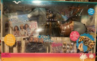 Mattel Barbie Cali Girl Topanga Horse And Accessories Nos Toy 2004
