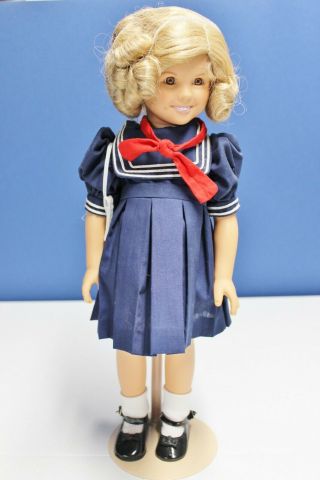 Shirley Temple Doll Signed Danbury 1993 16 In Tall Sailor Dress