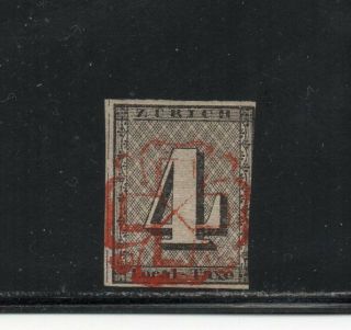 1846 Switzerland Zurich Cantonal Sc 1l3,  4r,  $28500.  00