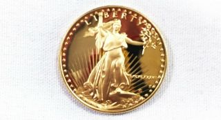 American Eagle Gold Coin 1/2 Oz 1987 $25 Bullion.  50 Half Ounce Liberty Round