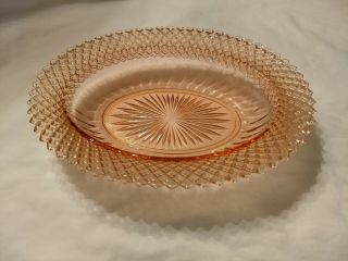 Anchor Hocking Pink Miss America Oval Celery Dish Bowl - 10 - 1/2 "