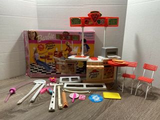 Vintage Mattel Barbie Pizza Hut Restaurant Playset W/ Box & Extra Accessories
