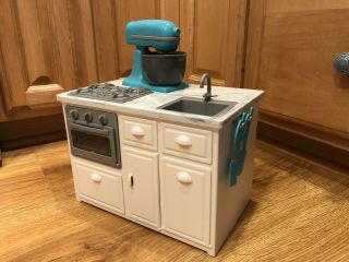 18 Inch Doll Kitchen Island Play Set Sink Stove Oven Fits American Girl My Life