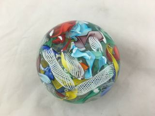 Vintage Murano Glass Scrambled End Of Day Paperweight