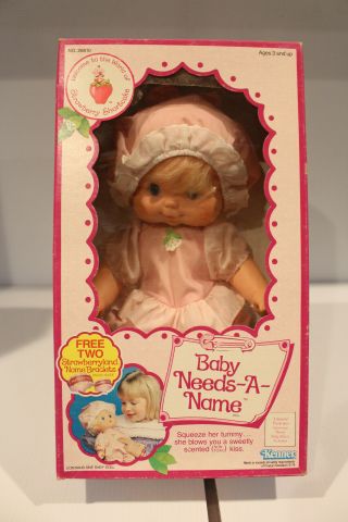 Vtg Strawberry Shortcake Baby Needs A Name Blow Scented Kiss Doll,  Kenner