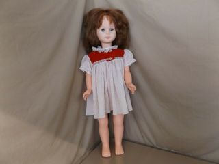 Large Vintage 31 " Eegee Walker Doll Red Hair Blue Eyes 30 M