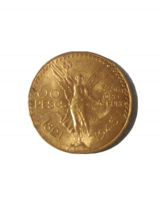 50 Pesos Gold Coin 1945 1.  2057 Agw Bullion Below Spot,