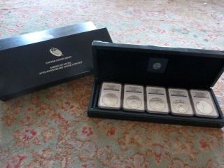 2011 American Eagle 25th Anniversary Silver Coin Set 5 Coins Early Releases