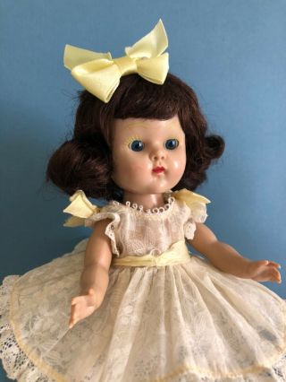Vintage Vogue Ginny Doll In Her Medford Tagged Yellow Organdy Dress