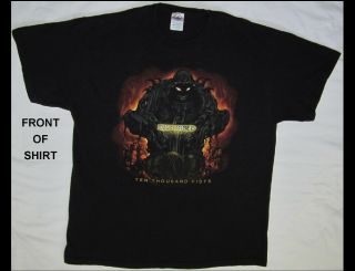 Disturbed Ten Thousand Fists Size Large Black T - Shirt