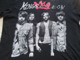 Kings Of Leon 2009 Tour Canada Locations Black White Red T Shirt Size M Medium