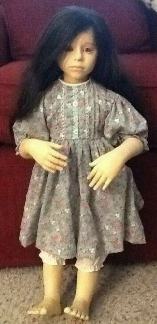 1998 Pamela Erff Ltd.  Edition Porcelain Doll 24 " W/ Peasant Dress,  Gorgeous