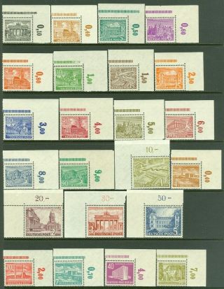 Edw1949sell : Germany 1949 - 54 Sc 9n42 - 60,  101 - 02,  108 - 10 Perfect Vfmnh Cat $890