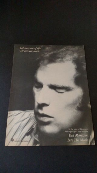 Van Morrison Into The Music 1979 Rare Print Promo Poster Ad