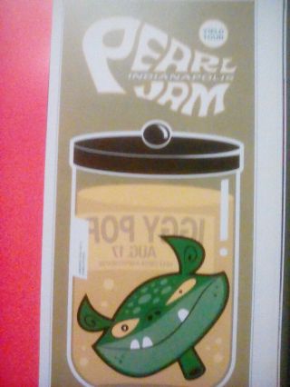 Pearl Jam Indianapolis Indiana 1998 Yield Tour Poster 24x12cm From Book 2 Frame?
