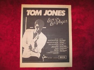 Tom Jones - 1969 Uk Full - Page Promo 
