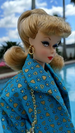 Vintage Barbie Clone Premier Miss Suzette Babs Blue Dress & Jacket