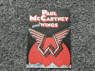 Paul Mccartney & Wings The Beatles 1975 Uk Virgin Records Promo Flyer / Leaflet