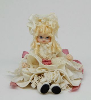 Vintage Ethel Hicks Seated Toy Doll Dollhouse Miniature 1:12