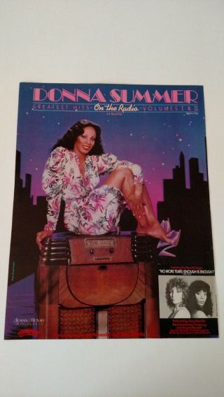 Donna Summer " On The Radio " (1979) Rare Print Promo Poster Ad