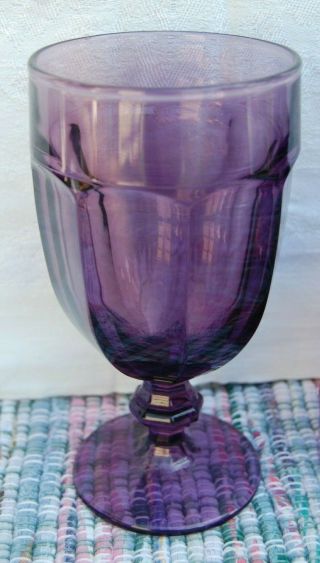 Libbey Gibraltar Amethyst Purple Ice Tea Water Goblet 7 " Duratuff 16oz (qty 1)