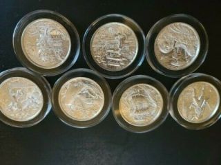 The Elemental Privateer 2 Oz.  High Relief Silver Coin Series Full Set