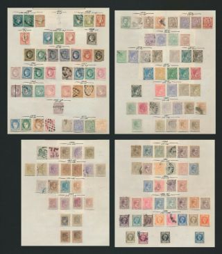 Spanish West Indies Stamps 1855 - 1898 4 Pages,  Inc Sc 16 & Early Complete Sets