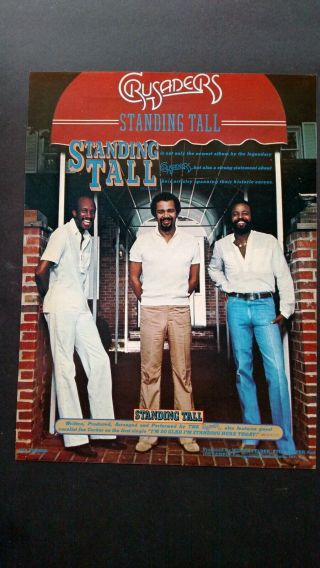 The Crusaders.  Standing Tall 1981 Promo Poster Ad