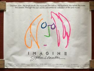 Imagine - John Lennon / 1988 Large Format Vintage Movie Poster / 76cm X 100cm