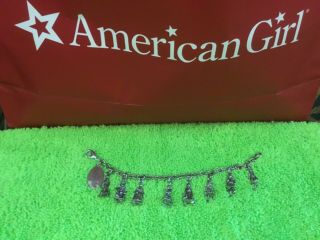 American Girl Retired Collectible Hallmark 8 Charms & Bracelet Approx 7”