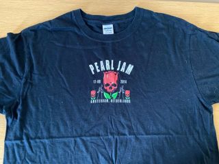 Pearl Jam Eddie Vedder Amsterdam 2014 Europe Tour T Shirt Size Large
