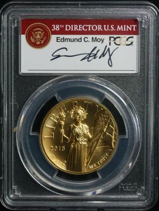 Pcgs 2015 W Ms 70 High Relief G$100 9999 Pure Gold First Strike American Liberty