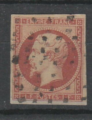France 1853 1 Fr Carmine Napoleon Fine Sg 72 Cat £4000