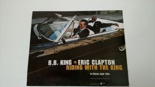 B.  B.  King & Eric Clapton Riding W/the King Rare Print Promo Poster Ad