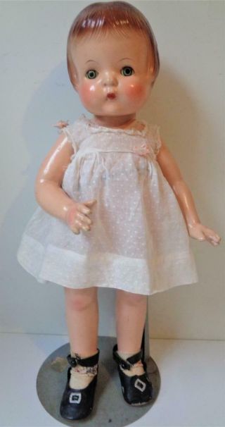 Antique 1929 Effanbee Patsy Ann Doll 19 " Composition Girl Depression Era 1283558