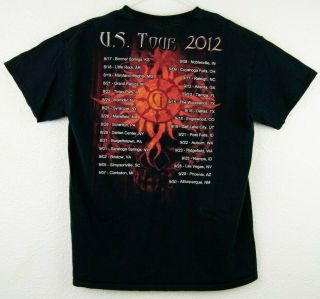 Godsmack Mass Chaos U.  S.  Tour 2012 Concert Shirt M Black T - Shirt 2